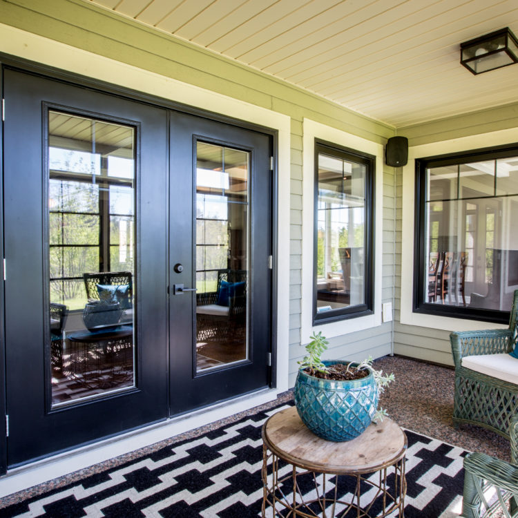 Black Exterior Garden Door on porch