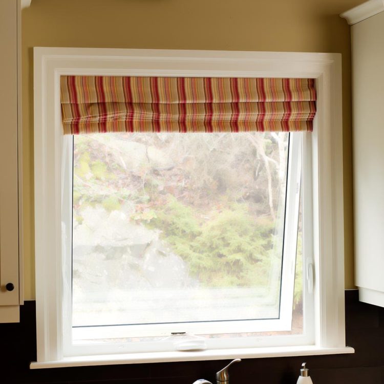Beautiful awning over a kitchen sink.